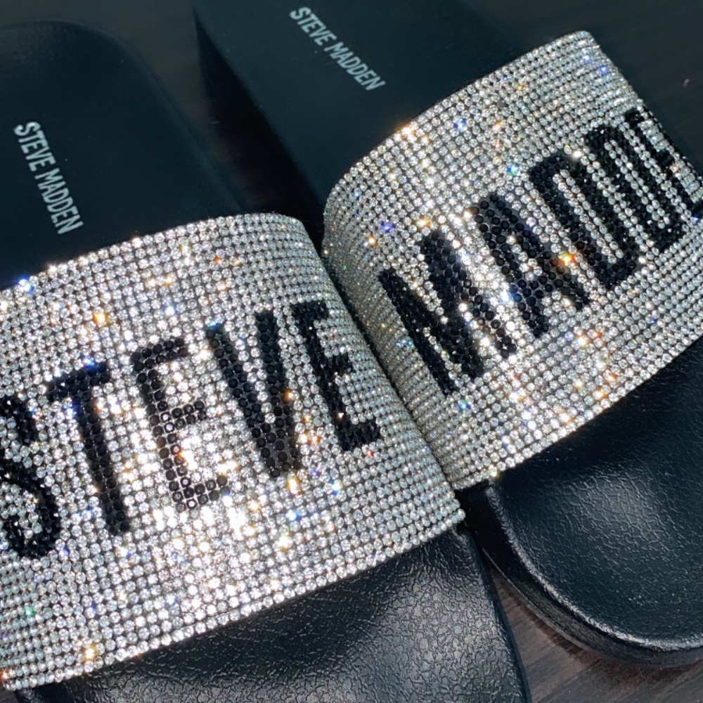Steve Madden Rhinestone Slides